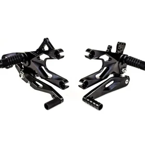 PEDANE ARRETRATE ALLUMINIO NERE FXR GILLES TOOLING BMW HP4 2012-2015- Economico