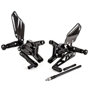 PEDANE ARRETRATE ALLUMINIO NERE GILLES TOOLING KAWASAKI NINJA ZX-6R 636 2023-2025- Acquista Ora