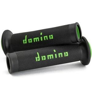 Ultime Pezzi COPPIA MANOPOLE RACING DOMINO STRADALI DIAMETRO 20-26 NERO-VERDE-