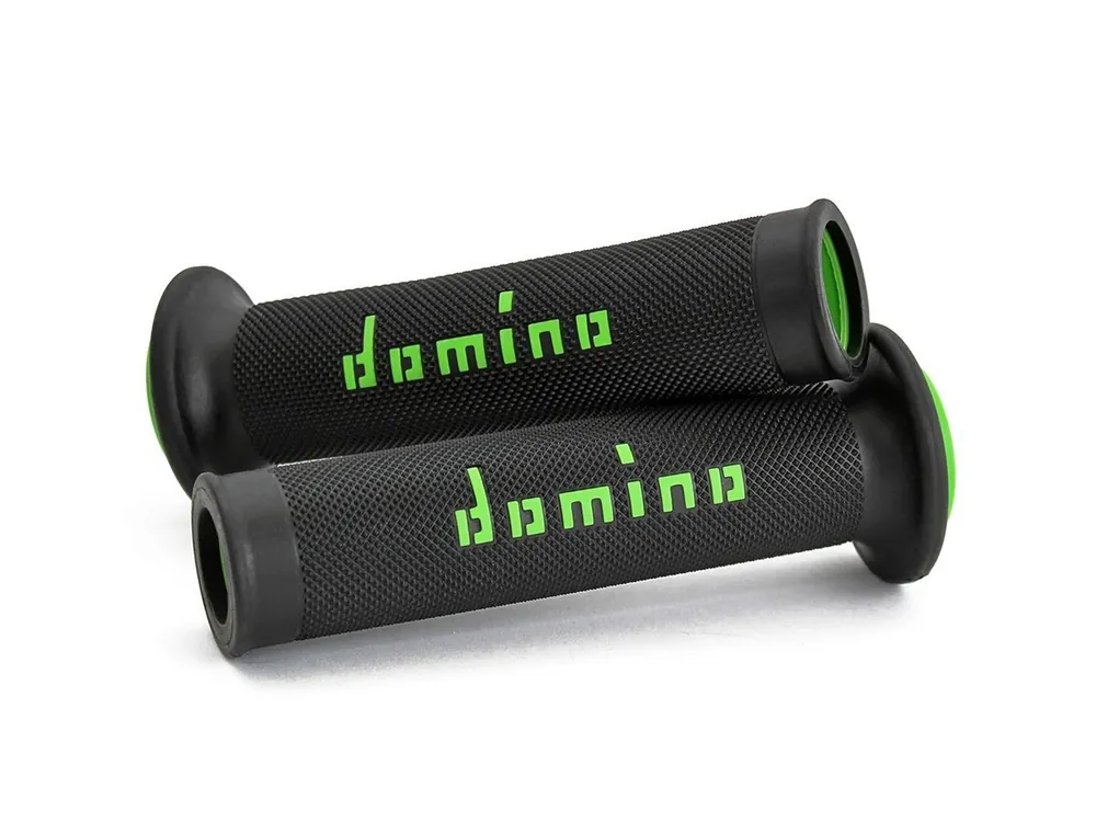 Ultime Pezzi COPPIA MANOPOLE RACING DOMINO STRADALI DIAMETRO 20-26 NERO-VERDE-
