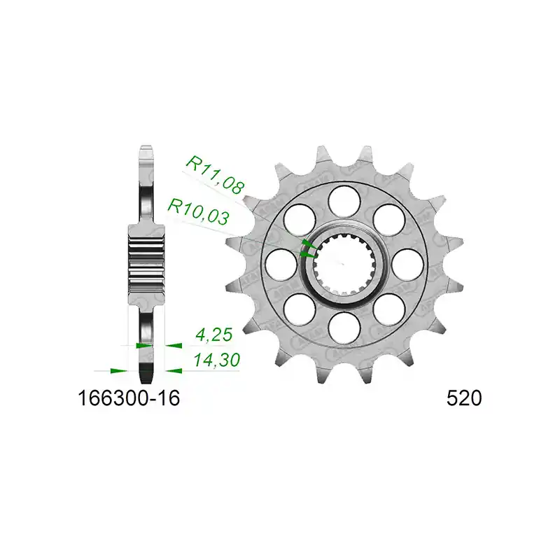 Pignone afam in acciaio p520 - z16 (dis.16630) Spedito Oggi
