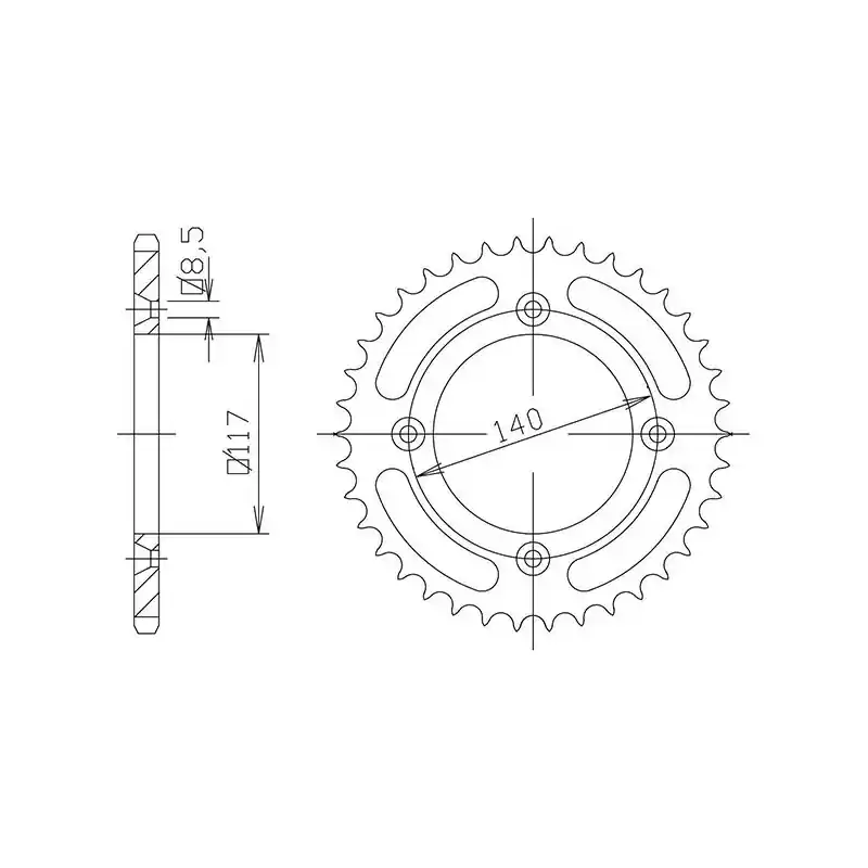 Spedizione Gratuita CORONA IN ACCIAIO P428 - Z48 (DIS.00020)