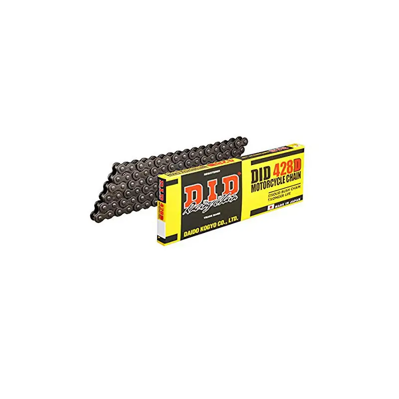Prezzo Di Fabbrica CATENA DID 428D (Black & Black) - Lunghezza: 72 maglie con giunto a clip (RJ)
