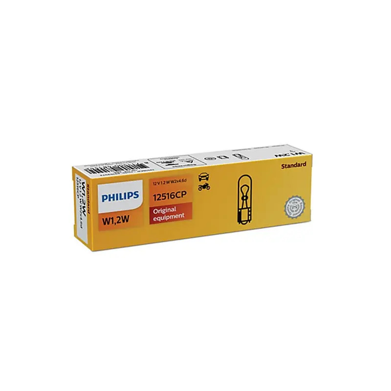 LAMPADA PHILIPS W1,2W TUTTOVETRO - 12V 1,2W - (Rif.Philips: 12516CP) Direttamente Dal Produttore