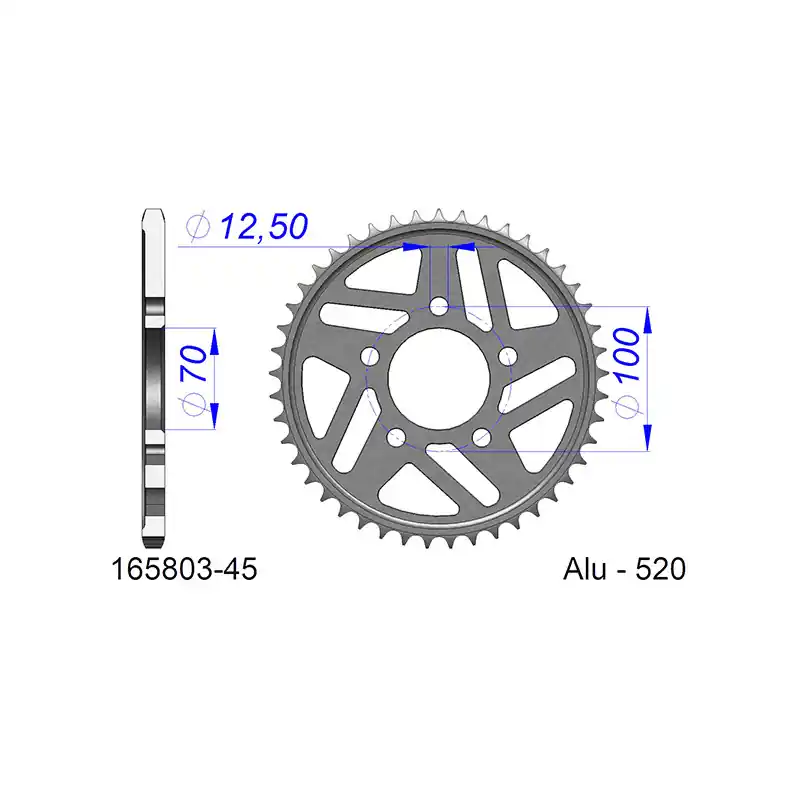 Corona afam in alluminio p520 - z45 (dis.01533) Prezzo Scontato