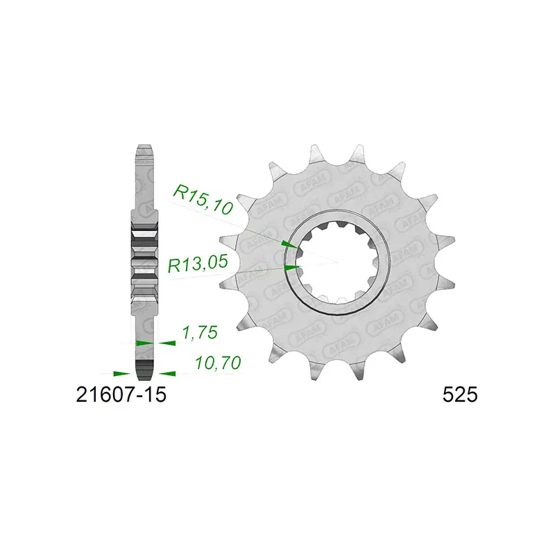 Acquista Ora PIGNONE AFAM IN ACCIAIO P525 - Z15 (DIS.21609)