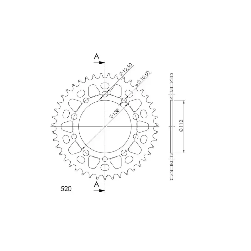 CORONA IN ALLUMINIO P520 - Z51 (DIS.11509) Non Perdere