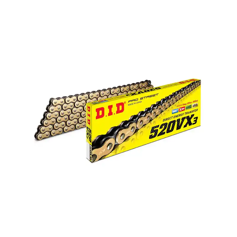 CATENA DID 520VX3 (Gold & Black) - Lunghezza: 106 maglie con giunto a rivetto (ZJ) Compra Oggi Stesso
