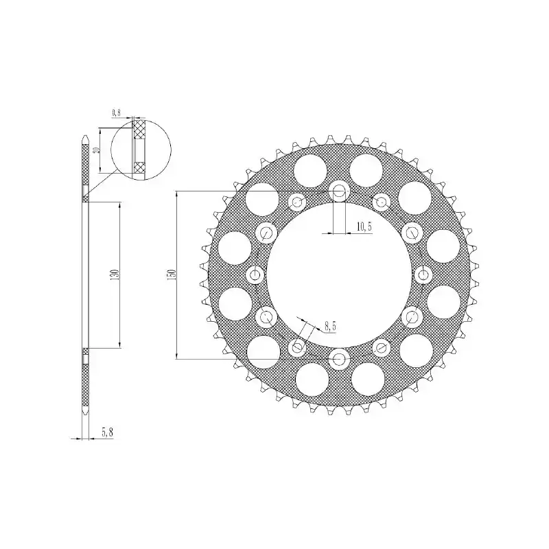 CORONA IN ALLUMINIO P520 - Z49 (DIS.13604) Scelto Dai Clienti