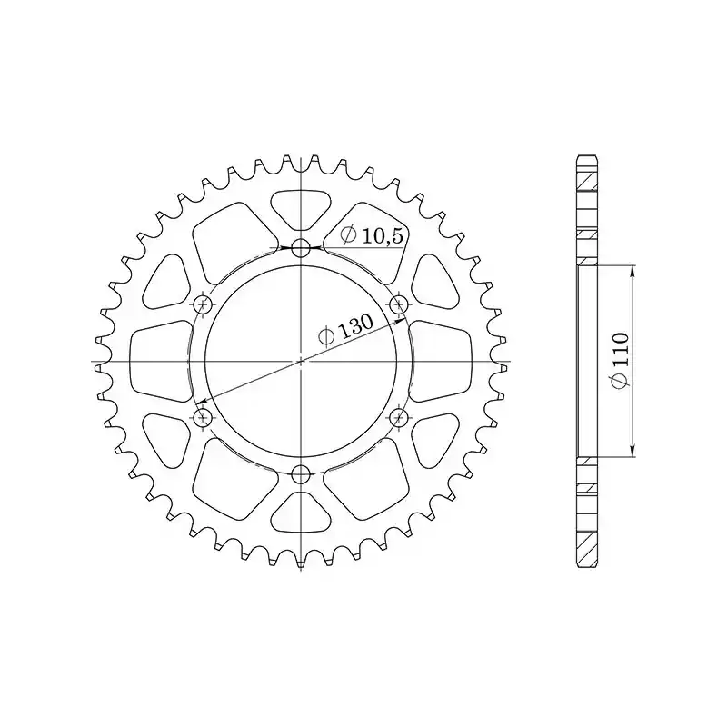 CORONA IN ALLUMINIO P525 - Z47 (DIS.13810) Prezzo Di Fabbrica