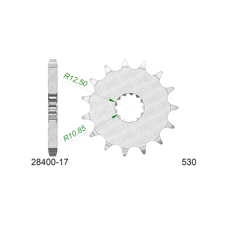 Offerta Speciale Pignone afam in acciaio p530 - z17 (dis.28400)