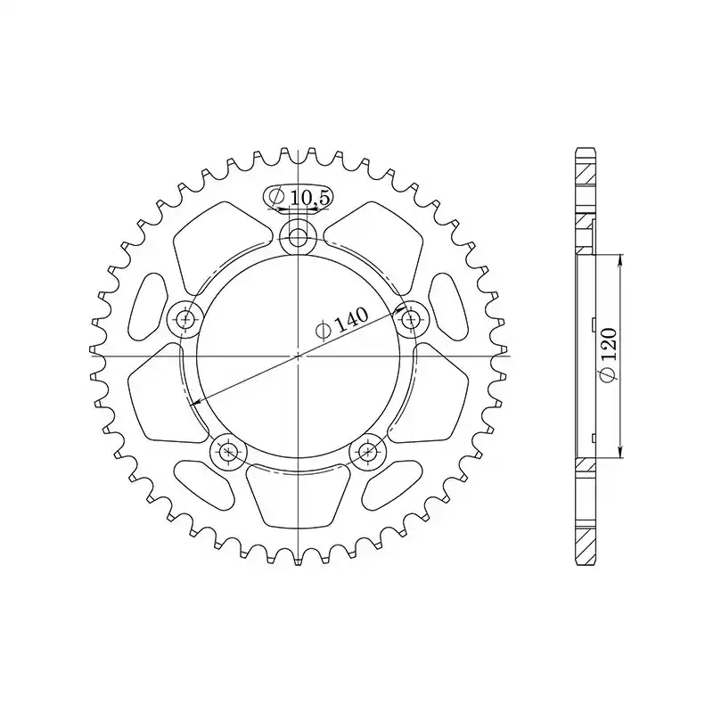 Novità CORONA IN ACCIAIO P525 - Z43 (DIS.14604)