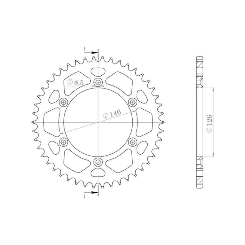 CORONA IN ALLUMINIO P520 - Z51 (DIS.15203) Articolo Sostitutivo: 541520351SPX Prezzo Di Fabbrica