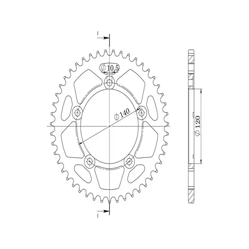 CORONA IN ALLUMINIO P525 - Z44 (DIS.15604) Reso Gratuito