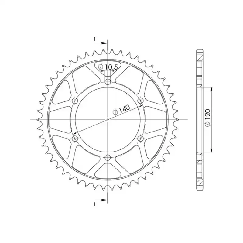 CORONA IN ALLUMINIO P525 - Z40 (DIS.17605) Vendita Finale