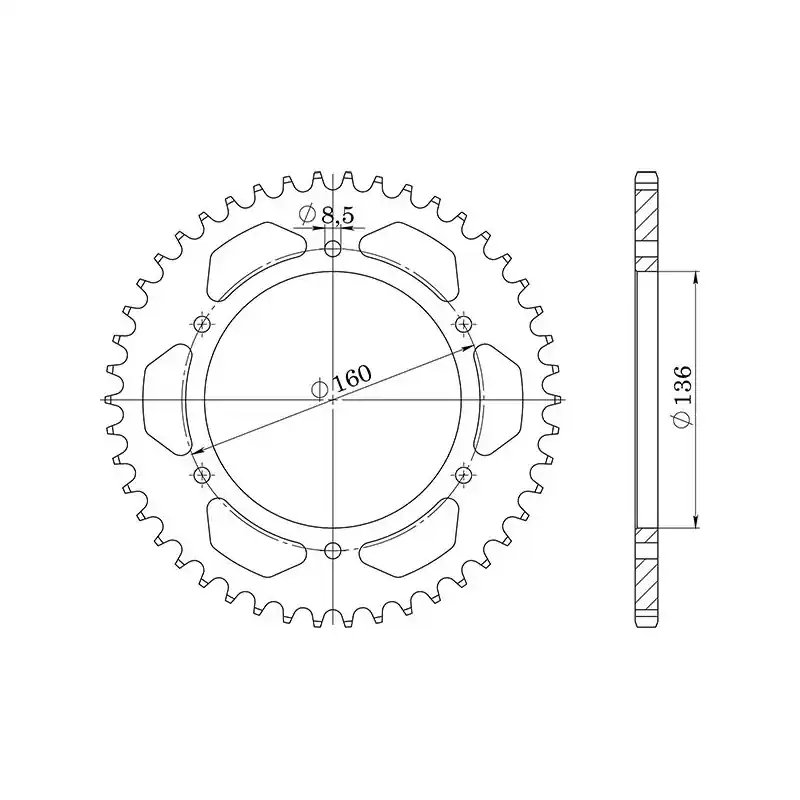 Nuova Collezione CORONA IN ACCIAIO P520 - Z43 (DIS.35304)