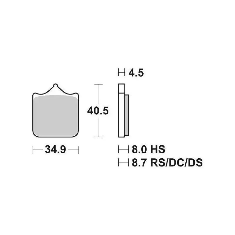 Compra Online SET 4 PASTIGLIE FRENO ANTERIORE RACING SBS 870DS-1