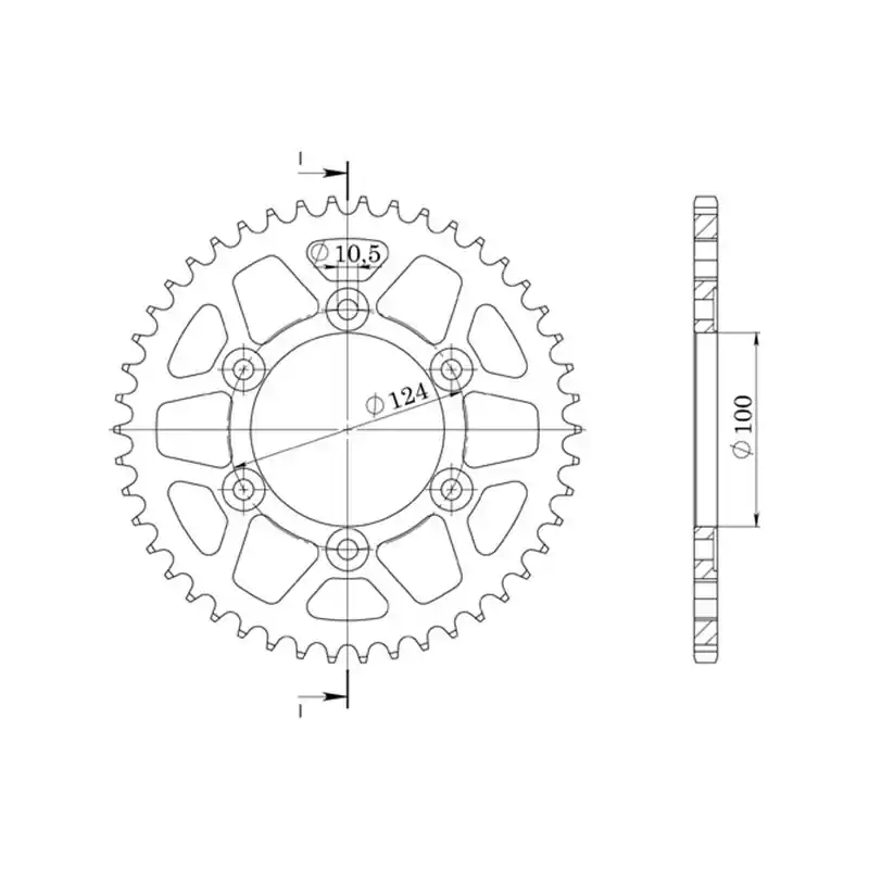 Ultime Pezzi CORONA IN ALLUMINIO P520 - Z37 (DIS.51602)