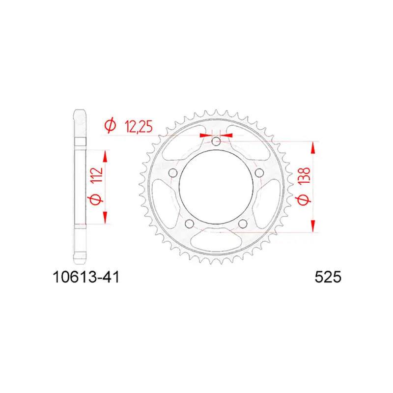 Corona afam in acciaio p525 - z41 (dis.10613) Prezzo Di Fabbrica
