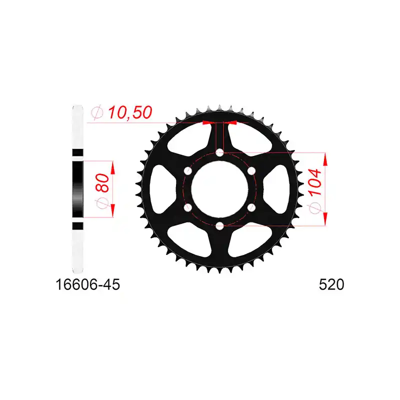 Novità Corona afam in acciaio p520 - z45 (dis.16403)