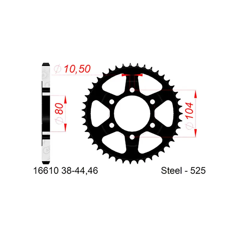 Corona afam in acciaio p525 - z46 (dis.16610) Direttamente Dal Produttore