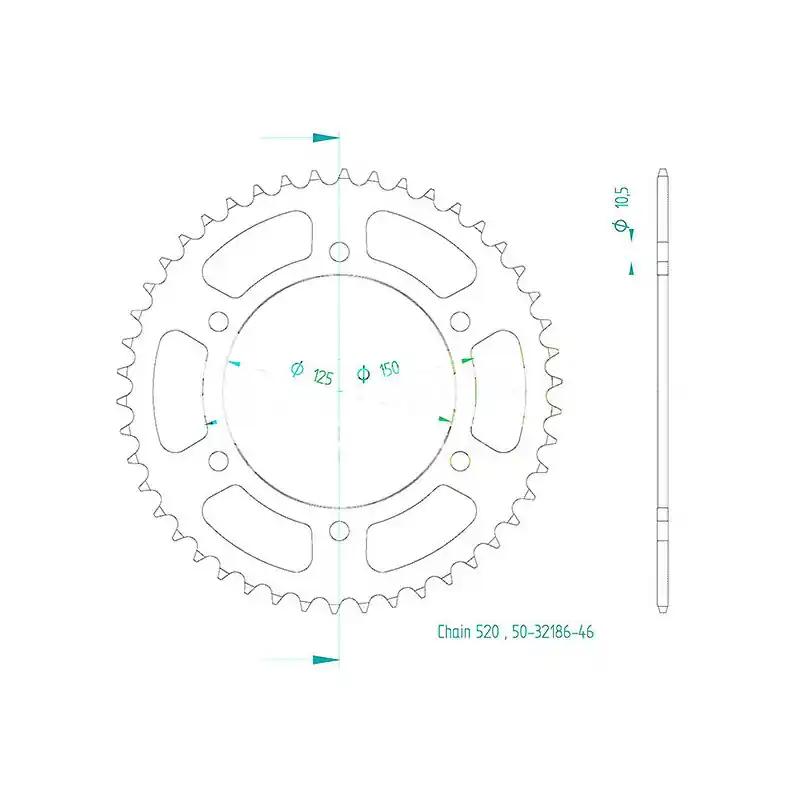 Corona in acciaio p520 - z46 (dis.00045) Di Tendenza