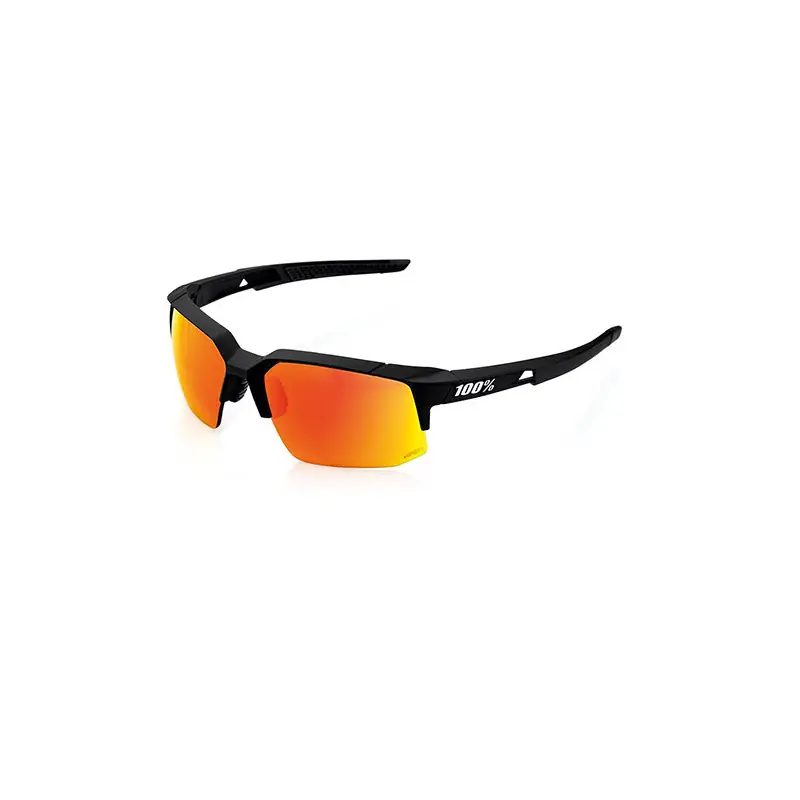 Compra Adesso OCCHIALI DA SOLE 100% SPEEDCOUPE - SOFT TACT BLACK - LENTI HIPER MULTISTRATO A SPECCHIO ROSSE