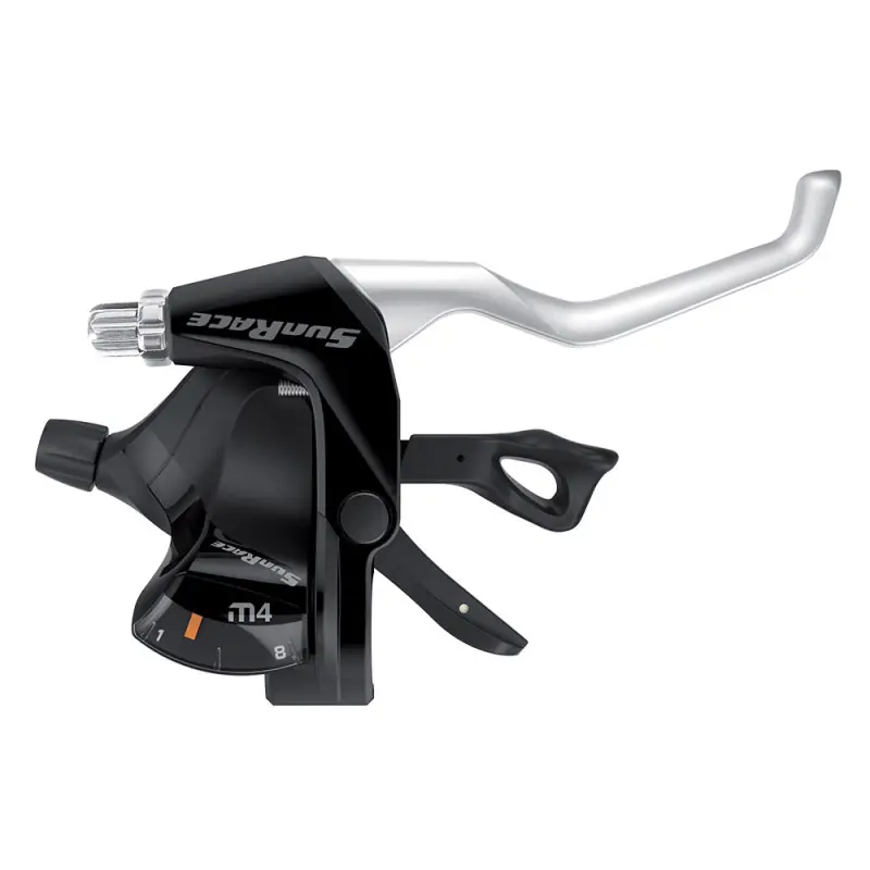 COPPIA COMANDI INTEGRATI CAMBIO + FRENO M406 COMPATIBILE SHIMANO - 3 X 7V, COLLARINO, CON DISPLAY, NERO ARGENTO Offerta