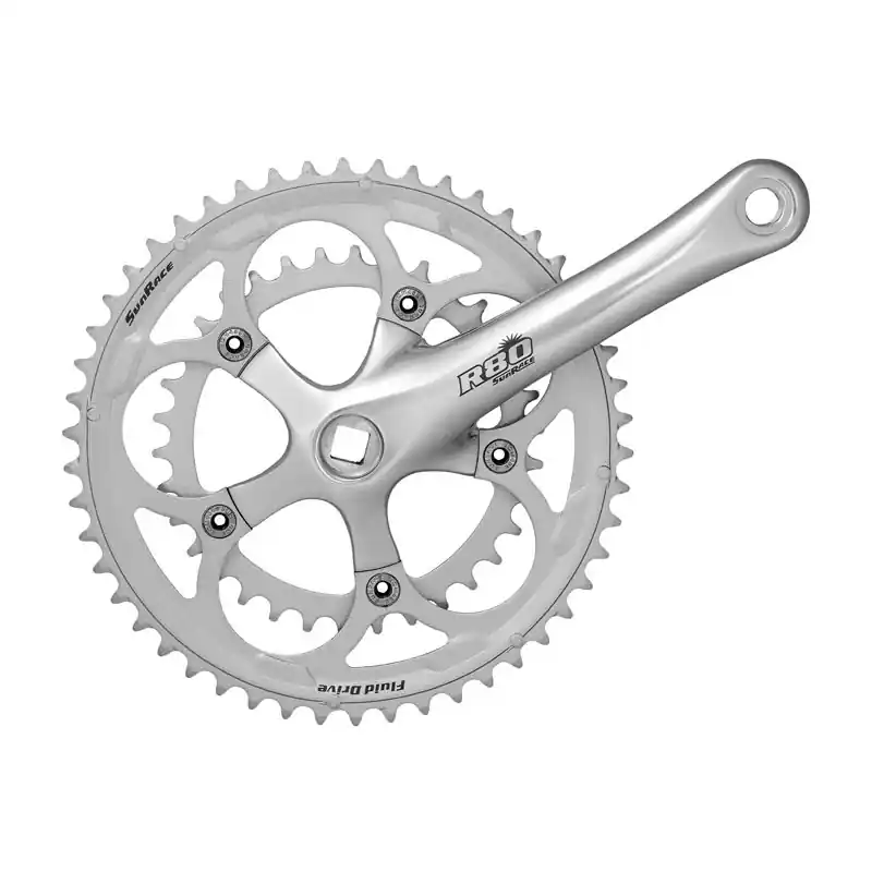 Novità GUARNITURA CORSA VINTAGE-RETRO R80 2X - 50X34D, 170 MM, ARGENTO