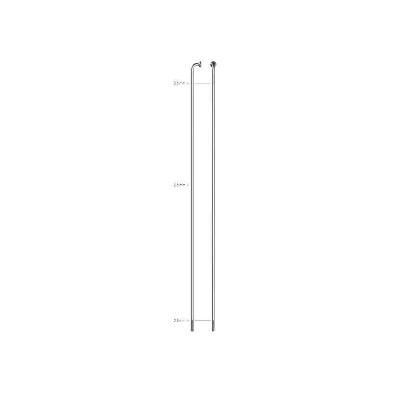 RAGGIO LEADER INOX 2.6 J-BEND - 220 MM, SILVER, CONFEZIONE 4 PEZZI Professionale