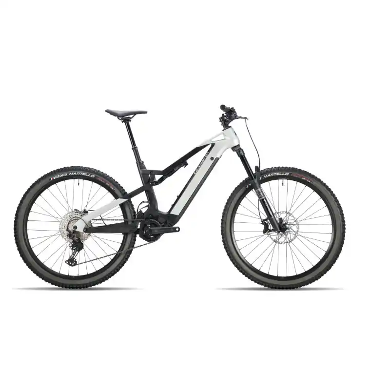 OLYMPIA - E-BIKE NITRO E-P3+MX M/L -16 - ARGENTO/NERO BI-AMMORTIZZATA - MOTORE POLINI - TELAIO IN CARBONIO Spedizione Espresso
