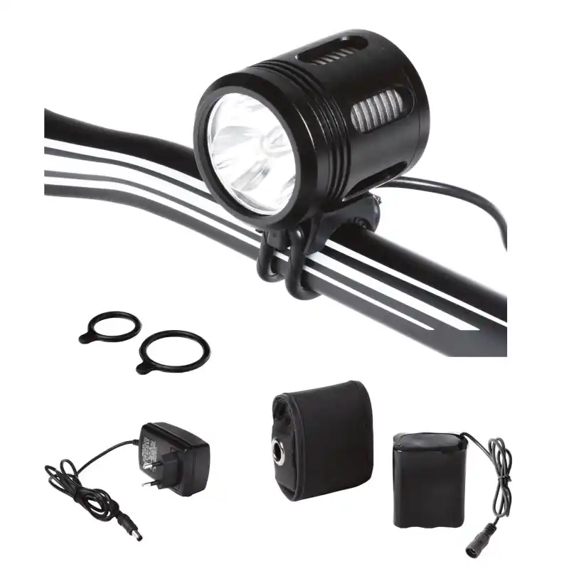 Quantità Limitata LUCE ANTERIORE MANUBRIO HELIOS (3000 LUMEN) - NERO