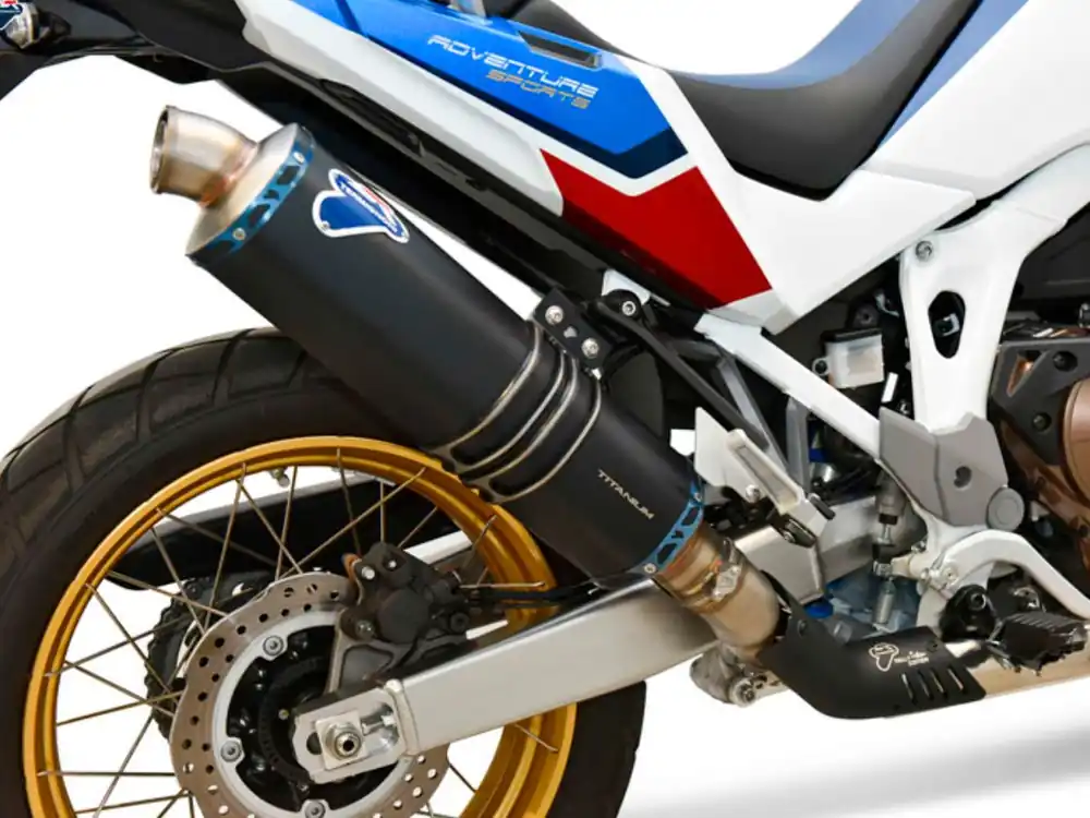 TERMINALE TITANIO NERO TERMIGNONI HONDA AFRICA TWIN 1100 2020-2023 EURO5- Pagamento Sicuro