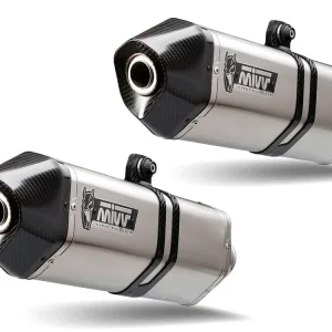 Consegna Rapida COPPIA TERMINALI MIVV SPEED EDGE INOX CARBONIO SUZUKI GSX-R 1300 HAYABUSA 2021-2024-