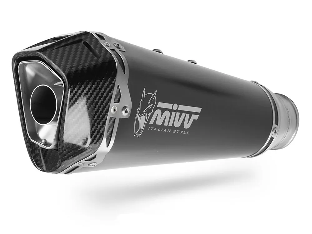TERMINALE MIVV DELTA RACE INOX NERO CARBONIO HONDA FORZA 750 2025- Ultima Occasione