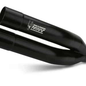 TERMINALE MIVV SPORT DOUBLE GUN ACCIAIO NERO BENELLI LEONCINO 500 2017-2024- Nuova Collezione