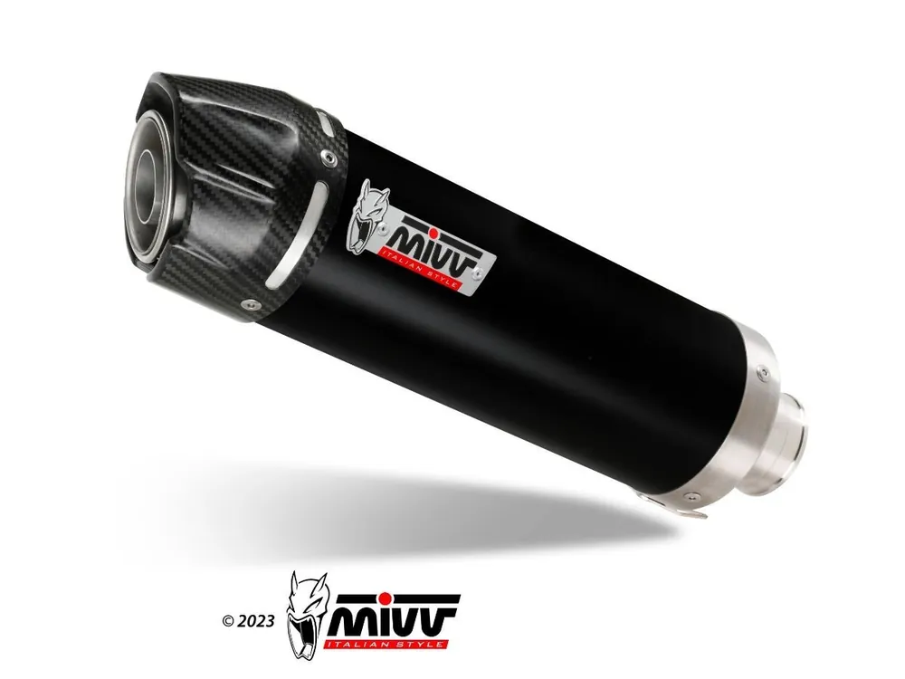IMPIANTO COMPLETO MIVV GP INOX NERO COPPA CARBONIO VOGE BRIVIDO 125 R 2023-2024- Prezzo Di Fabbrica