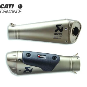 Subito Disponibile 96481661AA COPPIA TERMINALI SCARICO RACING AKRAPOVIC DUCATI STREETFIGHTER V4 / S / SP / SP2 2020-2024-