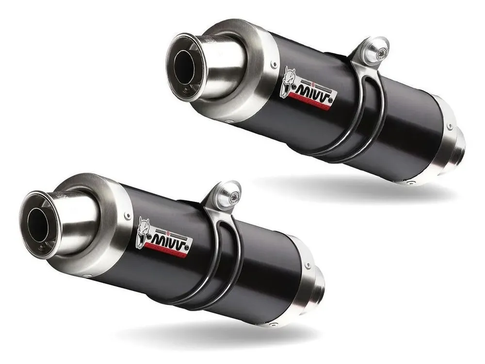 Promozione Esclusiva COPPIA TERMINALI GP BLACK INOX NERO MIVV KAWASAKI NINJA ZX-10R / RR / SE 2006-2007-
