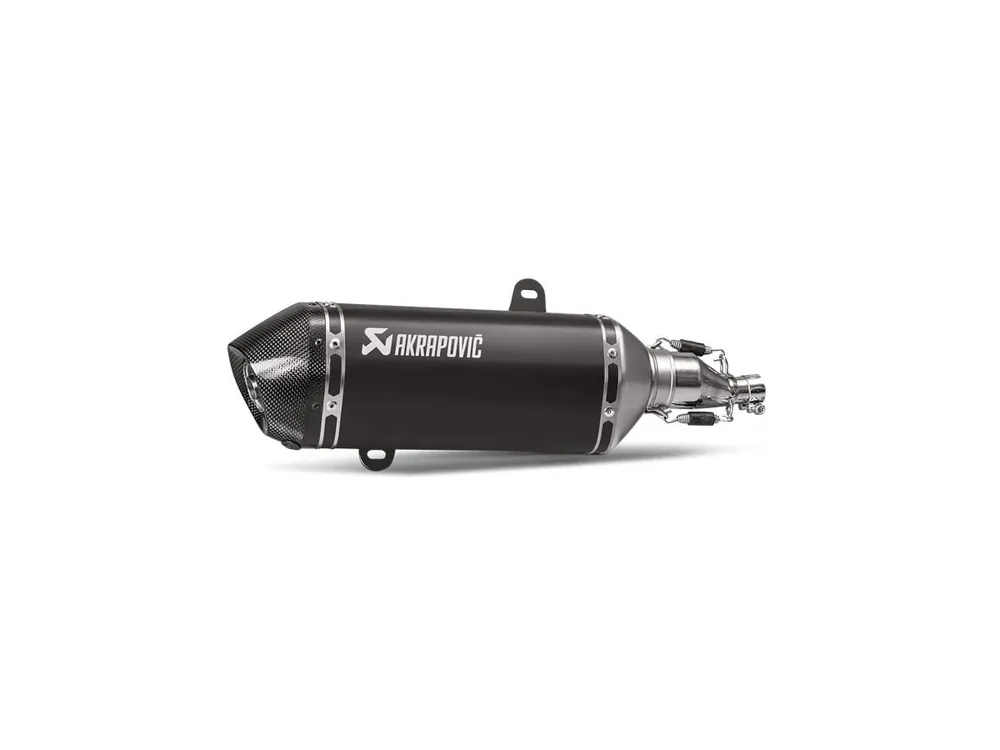 Promo Stagionale TERMINALE RACING SLIP ON AKRAPOVIC INOX NERO VESPA GTS 125/150 IE SUPER 2017-20-