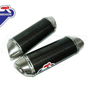 COPPIA TERMINALI SLIP ON TERMIGNONI INOX CARBONIO YAMAHA YZF R1 2009-2011 OMOLOGATO- Acquista Ora