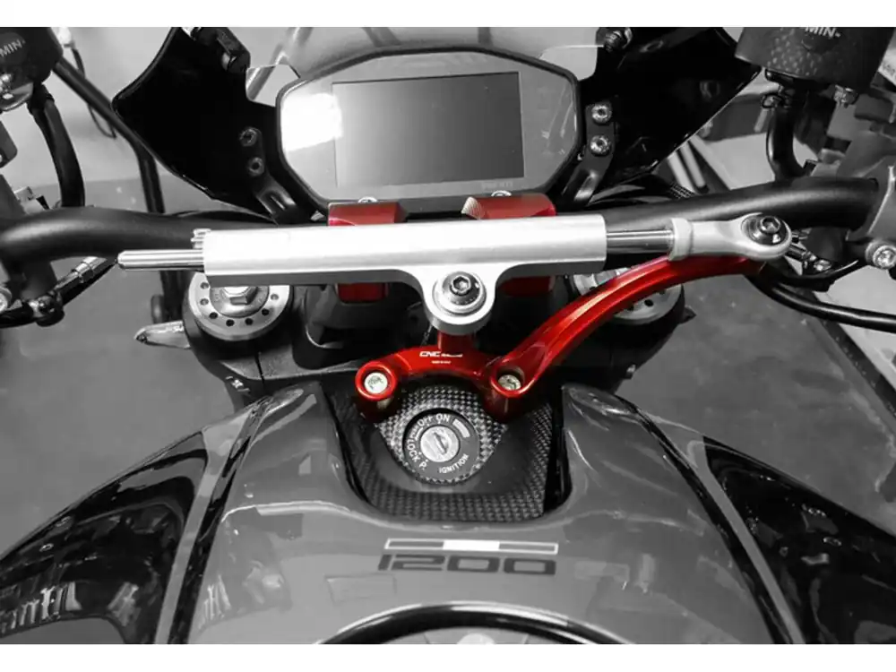 Reso Gratuito SUPPORTO AMMORTIZZATORE STERZO CNC RACING DUCATI MONSTER 1200 R 2016-19-