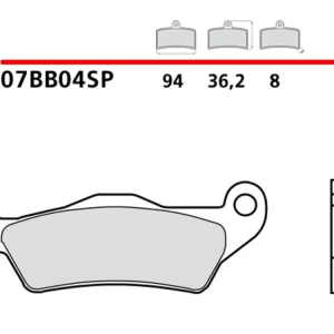 SET PASTIGLIE FRENO POSTERIORE BREMBO ROYAL ENFIELD 650 SUPER METEOR 2023-2024- Affare