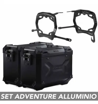Economico Kit valigie SW-Motech Trax Adv alluminio nero 37 lt per Kawasaki Versys 1100 dal 2025-