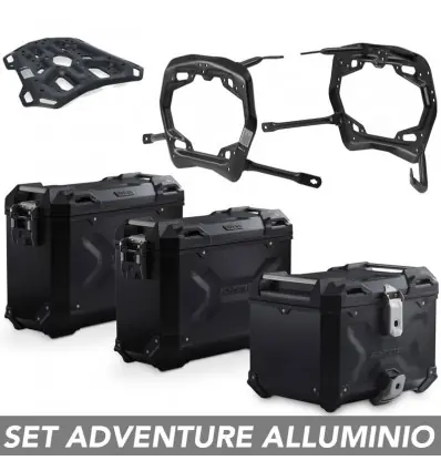 Kit valigie SW-Motech Trax Adv alluminio nero per Royal Enfield New Himalayan 450 dal 2024- Soddisfatti O Rimborsati