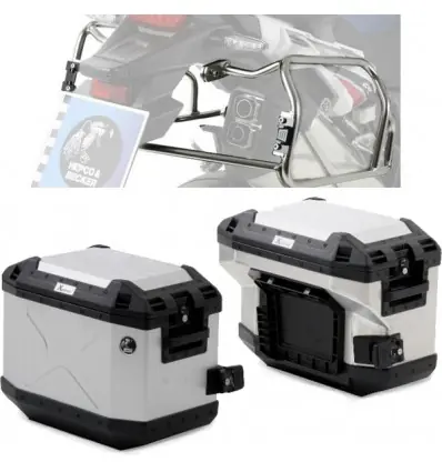 Set completo telai laterali e valige Hepco & Becker Cutout per BMW F800 GS dal 2024- Occasione Imperdibile