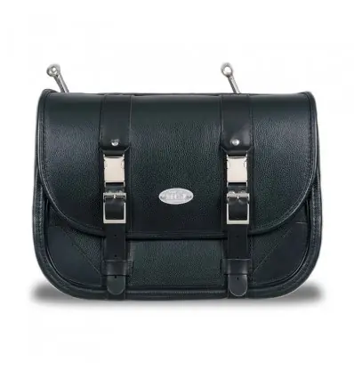 Promo Stagionale Borsa laterale MCJ Business in pelle nera per BMW R-Nine-T-