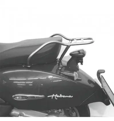 Prezzo Conveniente Portapacchi cromato Hepco & Becker Rear Rack per Aprilia Habana 50/125 Custom/Mojito dal 2004-