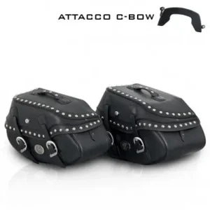 Valigie laterali in pelle Hepco & Becker Buffalo Custom 30 litri nere attacco C-Bow- Più Venduto