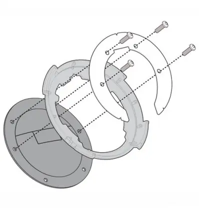 Flangia serbatoio Givi per borse con sistema Tanklock su moto Honda CB650F 17-18, CBR 1000RR...- Pagamento Sicuro